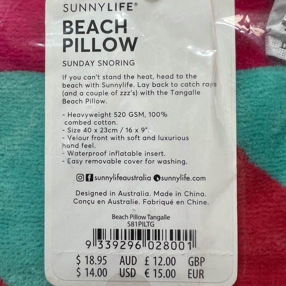 SunnyLife beach pillows (2) - Picture 3 of 3